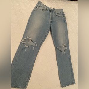AGOLDE DENIM JEANS RILEY HIGH RISE CUT size 27
